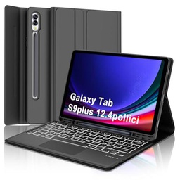 Teclado para Samsung Galaxy Tab S9FE Plus, Galaxy Tab S9 Plus Teclado 12.4" 2023