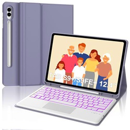 Teclado para Samsung Galaxy Tab S9FE Plus, Galaxy Tab S9 Plus Teclado 12.4" 2023