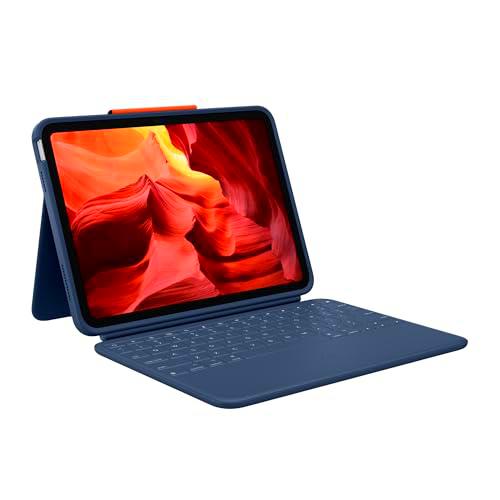 Logitech Rugged Combo 4 Funda protectora con teclado para iPad (10.ª generación) con Smart Connector y teclado a prueba de salpicaduras