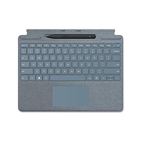 Microsoft Surface Pro 8/X Funda Alcantara + Pen - Ice Blue