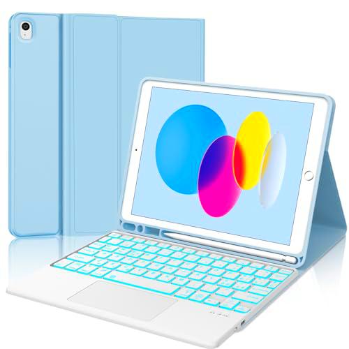 WINCHKING Teclado para iPad 10 generación (2022) con panel táctil