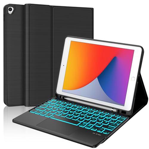 WINCHKING Teclado para iPad 9 ª - Carcasa teclado para iPad de 10,2 pulgadas (9º 2021/8º 2020/7º 2019)