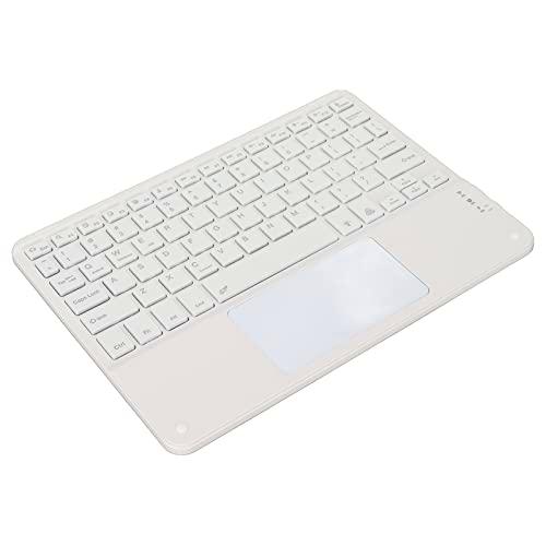 VBESTLIFE Teclado Inalámbrico con Panel Táctil, Teclado Inalámbrico Ergonómico Ultradelgado