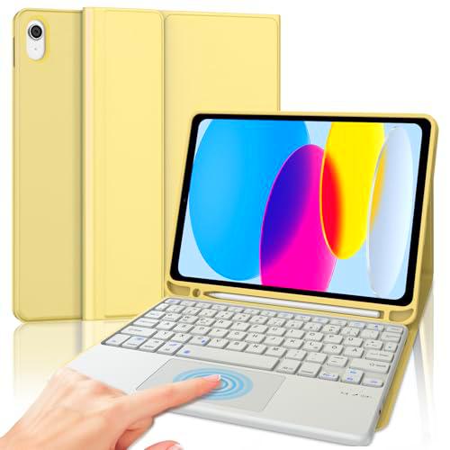 SENGBIRCH - Carcasa para iPad 10th de 10,9", AZERTY francés teclado Trackpad