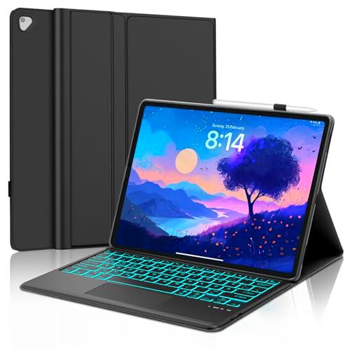 WINCHKING Funda para iPad Pro de 1/2 generación con teclado de 12,9 pulgadas 2015/2017 en 7 colores iluminados