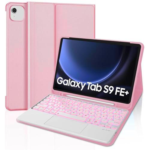 WINCHKING Funda con teclado para tablet Samsung Tab S9 FE Plus de 12,4 pulgadas