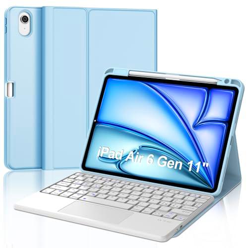 Teclado para iPad Air 11" 2024 (M2), funda con teclado para iPad Air 6 Generation Touchpad