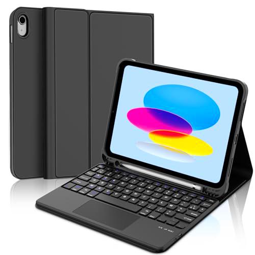 WINCHKING - Teclado para iPad 10 ª generación, Trackpad Multi-Touch, AZERTY
