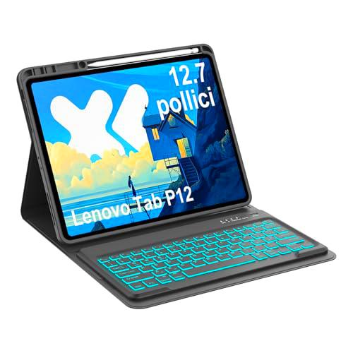 Occtingkind, Funda con teclado para Lenovo Idea Tab Pro Tablet 12,7 pulgadas (2025)