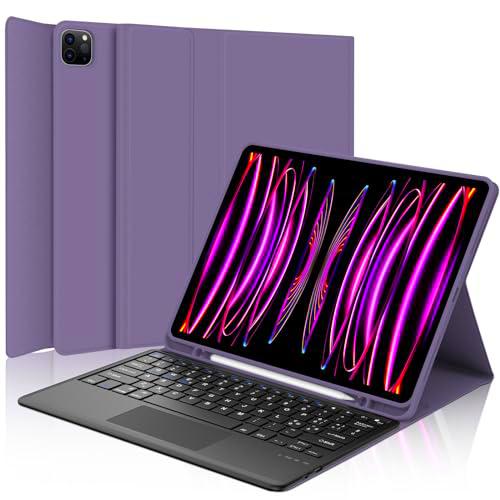 Teclado para iPad Pro 12.9 con Touchpad, funda teclado para iPad Pro 6/5/4/3 generación
