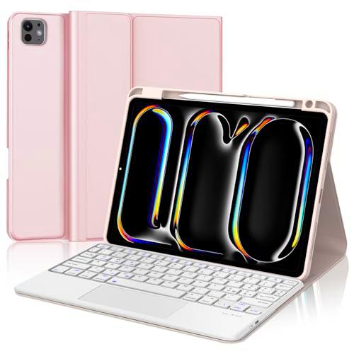 WINCHKING Teclado para iPad Pro 11" 2024 (M4), Funda con Teclado para iPad Pro 5 Generación