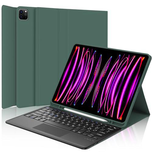 Teclado para iPad Pro 12.9 con Touchpad, funda teclado para iPad Pro 6/5/4/3 generación
