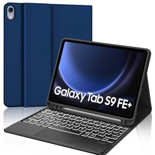 WINCHKING Funda con teclado para tablet Samsung Tab S9 FE Plus de 12,4 pulgadas
