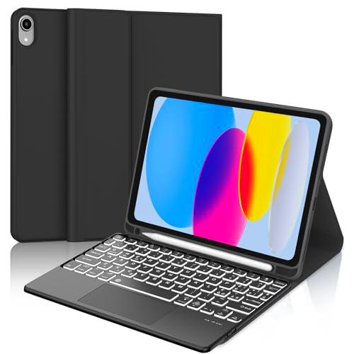 Teclado para iPad 10 Generación 2022 con Touchpad, Funda con Teclado para iPad 10 Generación 10.9"