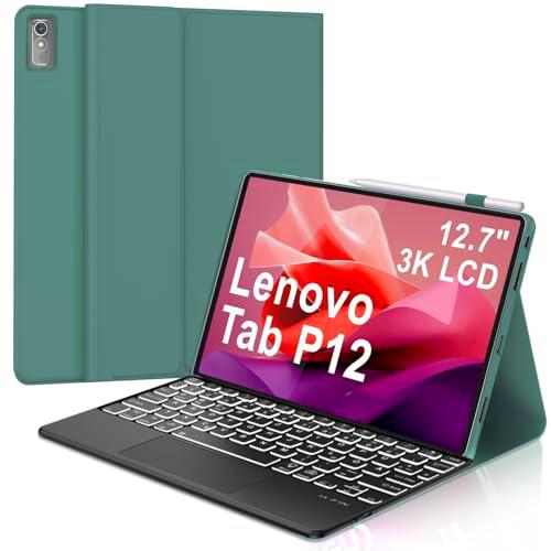 WINCHKING Funda con teclado para Lenovo Tab P12 de 12,4 pulgadas 2024
