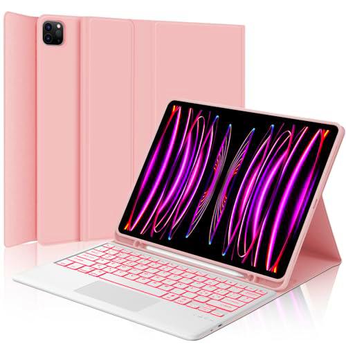 Teclado iPad Pro 12,9 con Touchpad, funda teclado iPad Pro 6/5/4/3 generación