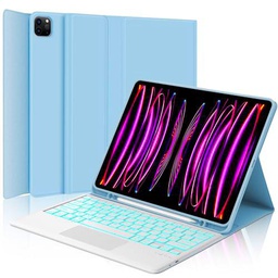 Teclado iPad Pro 12,9 con Touchpad, funda teclado iPad Pro 6/5/4/3 generación