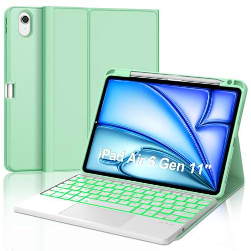 Teclado para iPad Air 11&quot; 2024 (M2), Funda con Teclado para iPad Air 6 Generation Touchpad