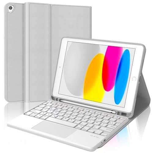 WINCHKING Teclado para iPad 9 ª - Carcasa teclado para iPad de 10,2 pulgadas (9º 2021/8º 2020/7º 2019)