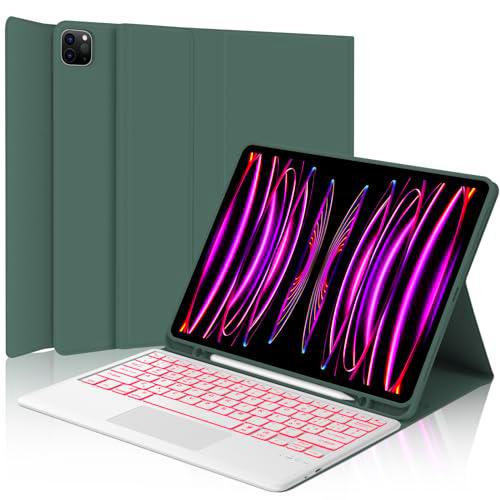 Teclado iPad Pro 12,9 con Touchpad, funda teclado iPad Pro 6/5/4/3 generación