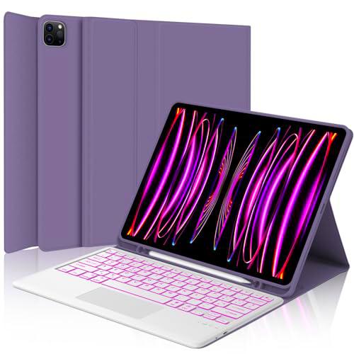 Teclado iPad Pro 12,9 con Touchpad, funda teclado iPad Pro 6/5/4/3 generación