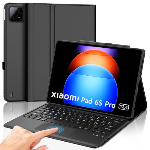 SENGBIRCH Teclado funda para Xiaomi Pad 6S Pro 12,4 pulgadas 2024
