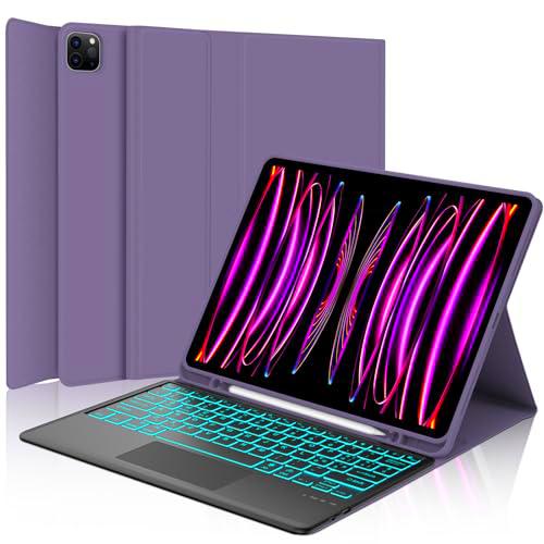Teclado iPad Pro 12,9 con Touchpad, funda teclado iPad Pro 6/5/4/3 generación