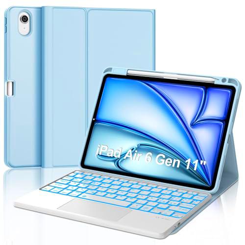Teclado para iPad Air 11&quot; 2024 (M2), funda con teclado para iPad Air 6 Generation Touchpad