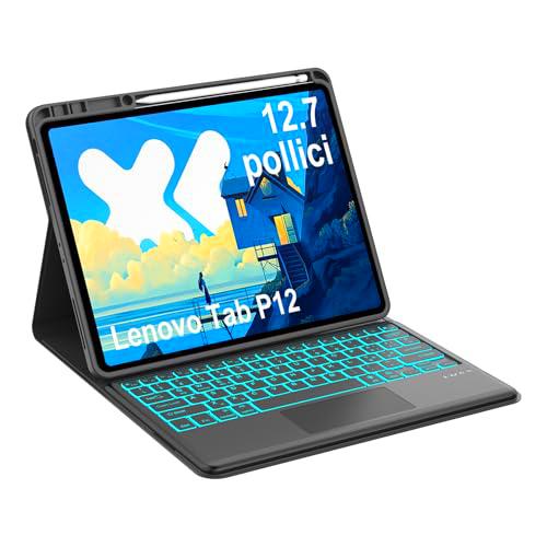 Occtingkind, Funda con teclado para Lenovo Idea Tab Pro Tablet 12,7 pulgadas (2025)