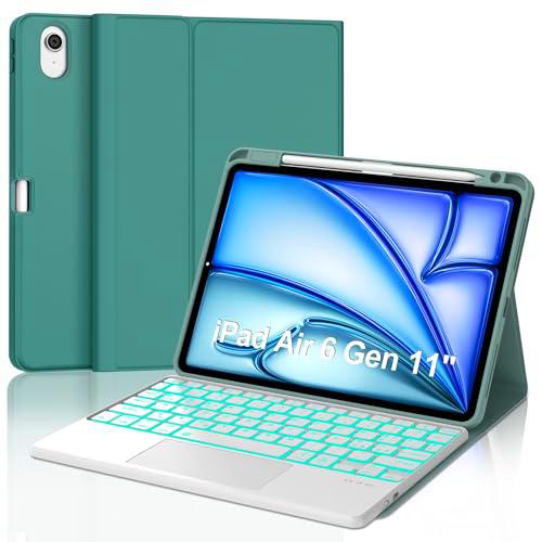 Teclado para iPad Air 11&quot; 2024 (M2), Funda con Teclado para iPad Air 6 Generation Touchpad