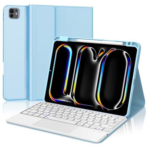 Teclado para iPad Pro 11&quot; 2024 (M4), funda con teclado para iPad Pro 5 Generación