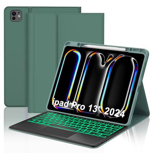 Teclado para iPad Pro 13&quot; 2024 (M4), funda con teclado para iPad Pro 7 Generación