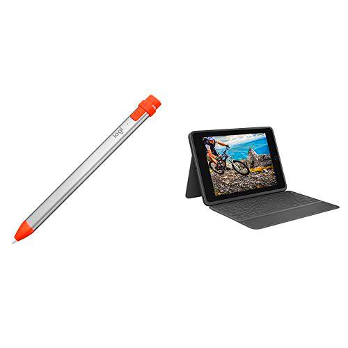 Logitech Crayon Lápiz Digital para Todos los iPad 2019 o posteriores y Rugged Folio