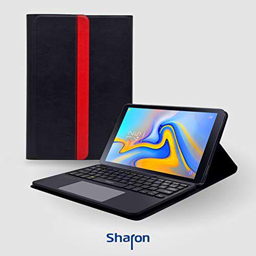 Sharon - Funda con teclado Bluetooth compatible con Samsung Galaxy Tab A 2018 10.5 SM-T590 SM-T595