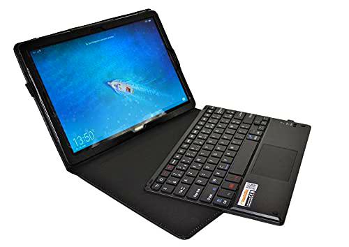 MQ21 para Huawei M5 10.8 - Diseño francés - Funda con teclado Bluetooth con Touchpad para MediaPad M5 10.8 | Funda con teclado y panel táctil para MediaPad M5 Pro 10.8 LTE | Diseño AZERTY | Negro