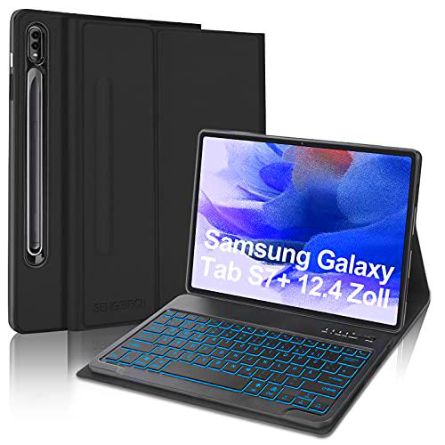 SENGBIRCH Teclado para Samsung Galaxy Tab S7+/S7 FE/S7 Plus