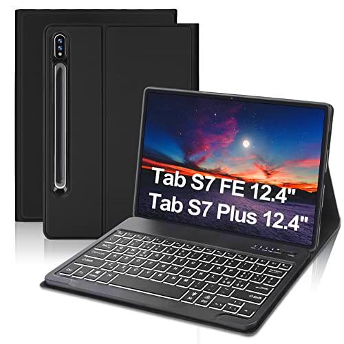 Funda con teclado italiano para Samsung Galaxy Tab S7 Plus [SM-T970/T975/T976/T978]