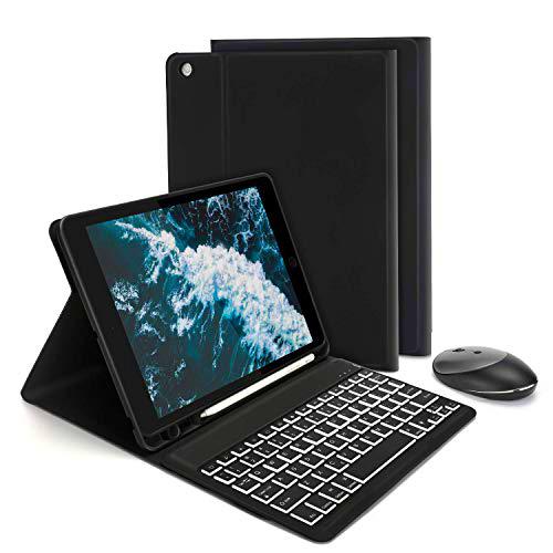 Funda con teclado y ratón para iPad 2020 10.2 (8ª generación)